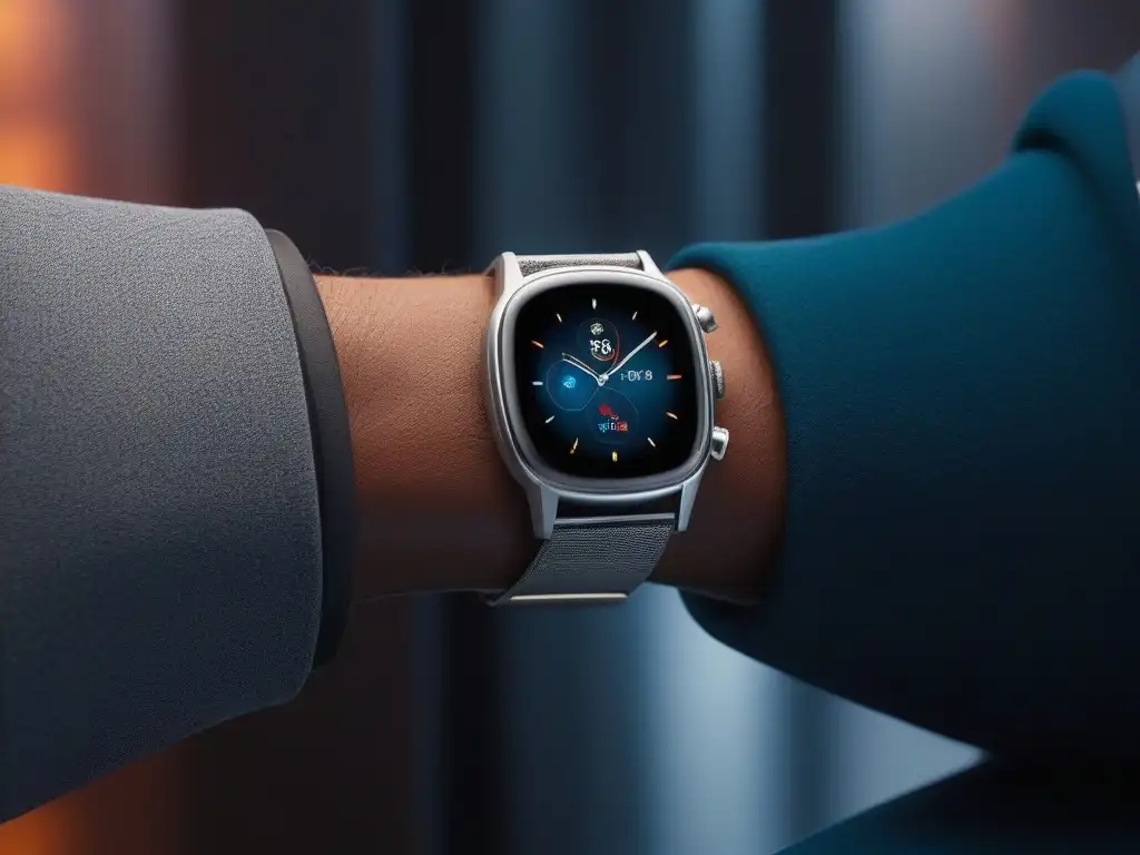 Smartwatch de lujo: versatilidad en estilo y tecnología Smartwatch de alta gama adaptable en elegante entorno de gimnasio y gala