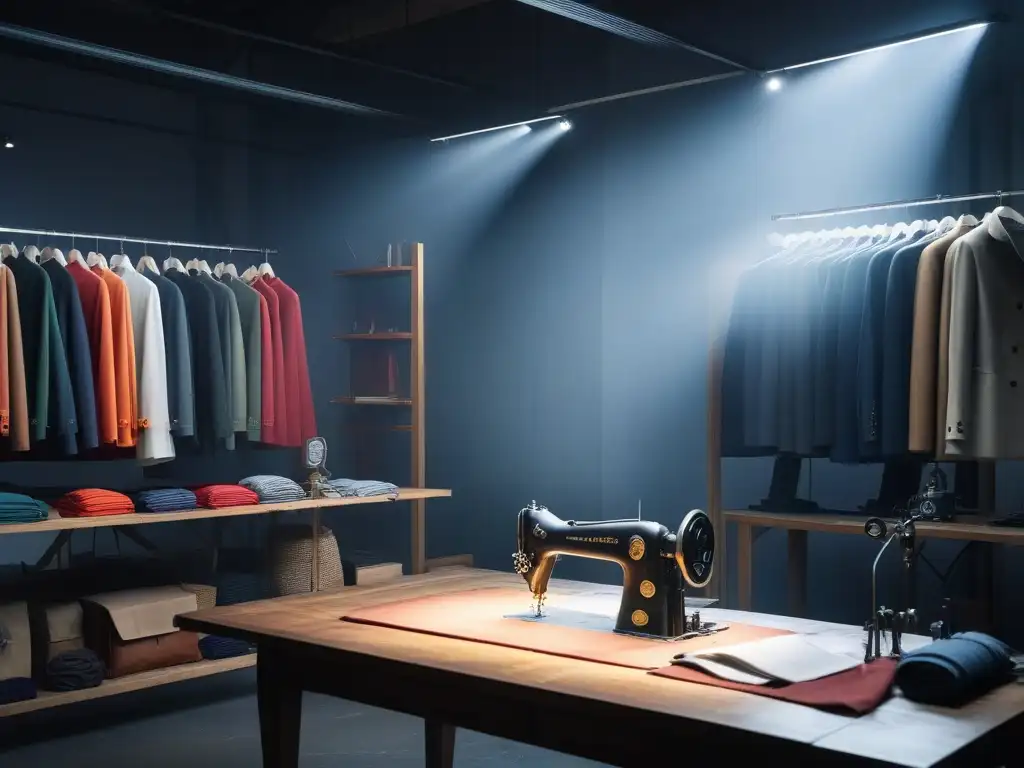 Moda de lujo en Milán: taller creativo y vibrante Talleres de Moda alrededor del Mundo: Artesanos creando prendas de lujo en un bullicioso taller de moda en Milán, Italia