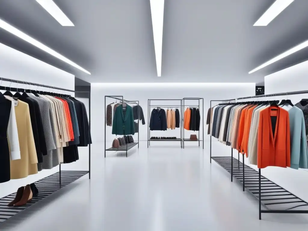 Tienda de moda inclusiva y elegante: adaptación para todos Una tienda de moda moderna y accesible con clientes felices