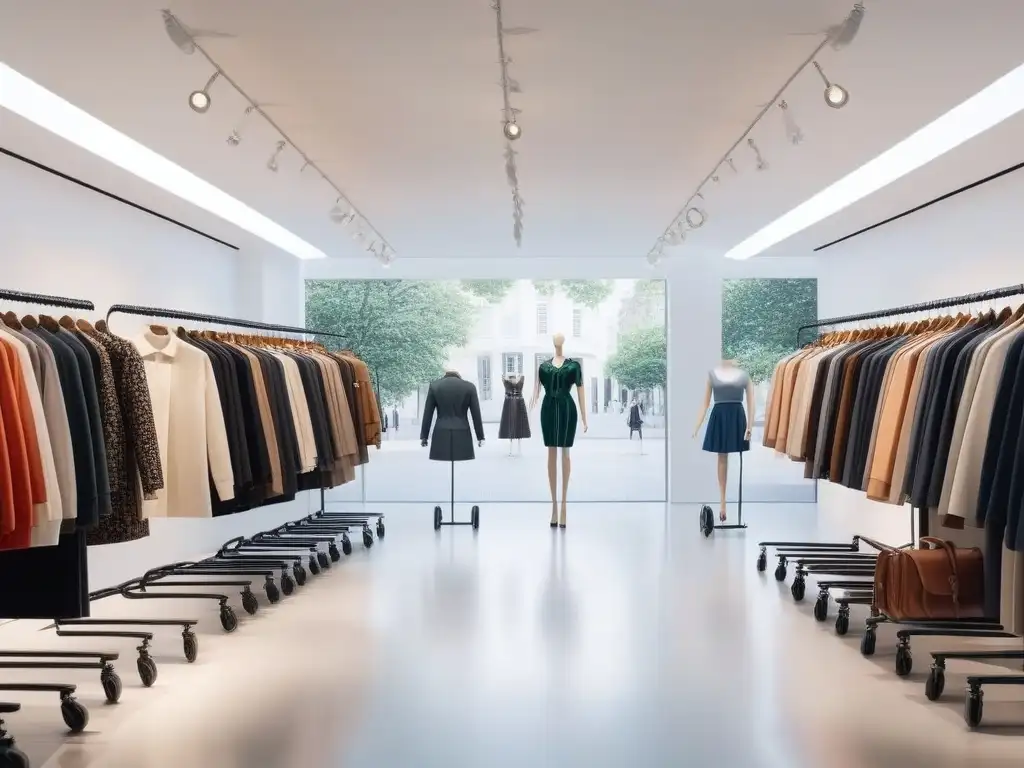 Tienda de moda accesible: diseño inclusivo y luminoso Una tienda de moda moderna con adaptación para todos: accesible, inclusiva y llena de estilo