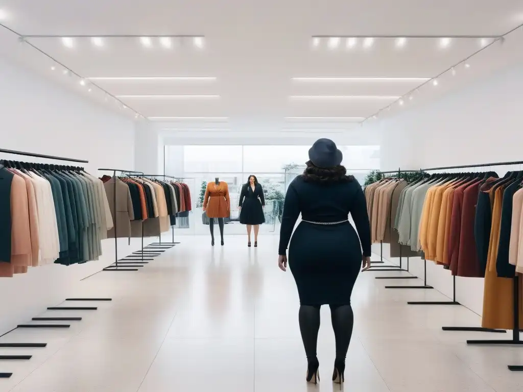 Tienda de moda plus size moderna y acogedora con variedad de estilos Explora la transformación de tiendas moda plus size con diversidad y estilo