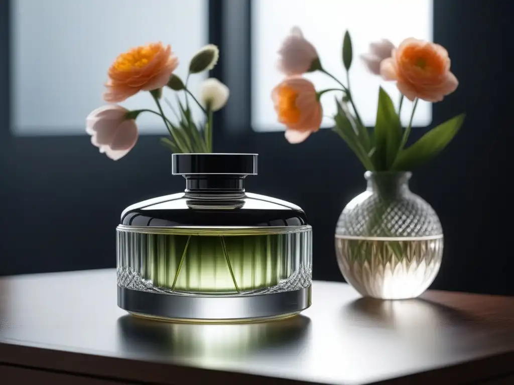 Vanity table: lujo y elegancia en skincare y maquillaje de alta gama Un tocador moderno con productos de belleza de alta gama