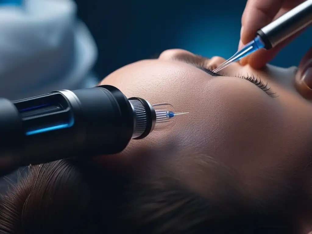 Proceso de microneedling: rejuvenación y precisión Un tratamiento microneedling para diferentes cuerpos, mostrando la precisión y efectividad del procedimiento en la piel del paciente