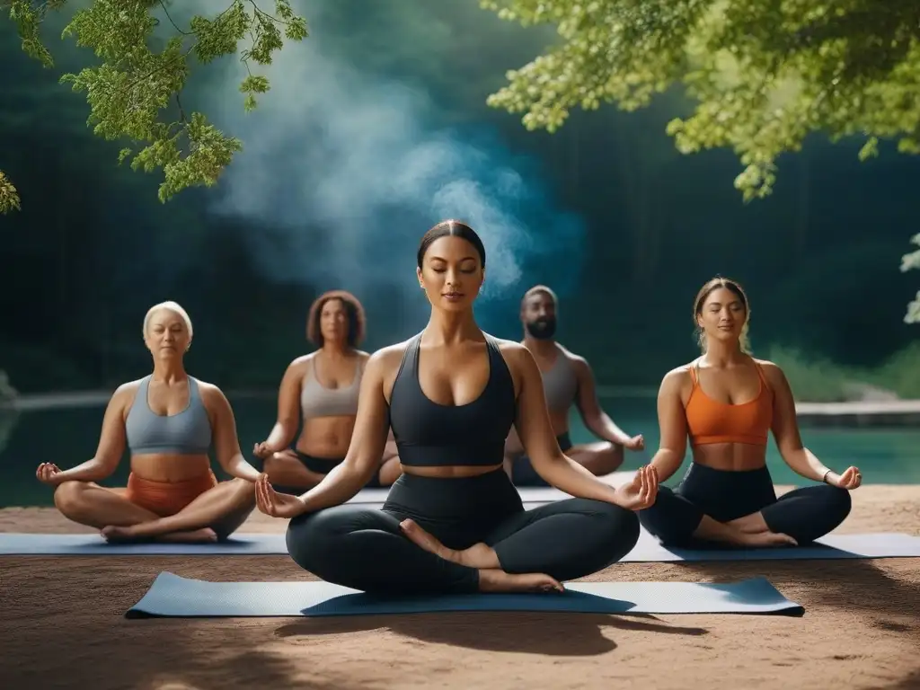 Yoga para todos: belleza holística en diversidad Unión en tratamientos belleza holísticos diversidad cuerpos con yoga al aire libre