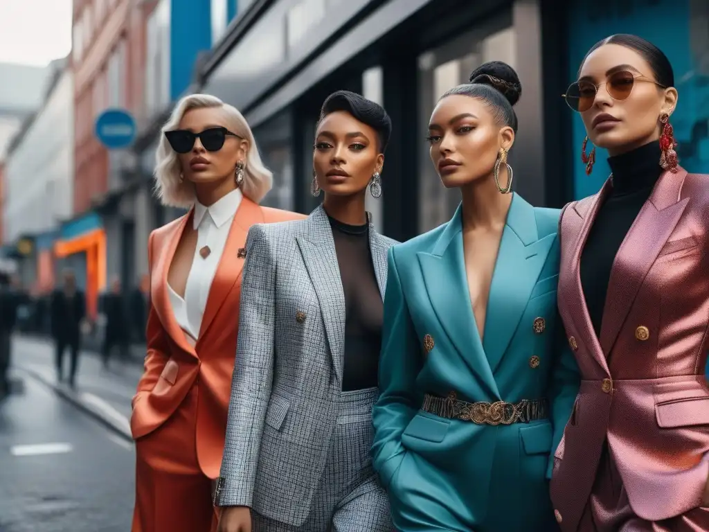 Moda de género fluido en la ciudad: expresiones únicas y empoderadas Una vibrante representación de la diversidad de género en la moda urbana, donde cada persona muestra su estilo único y expresivo