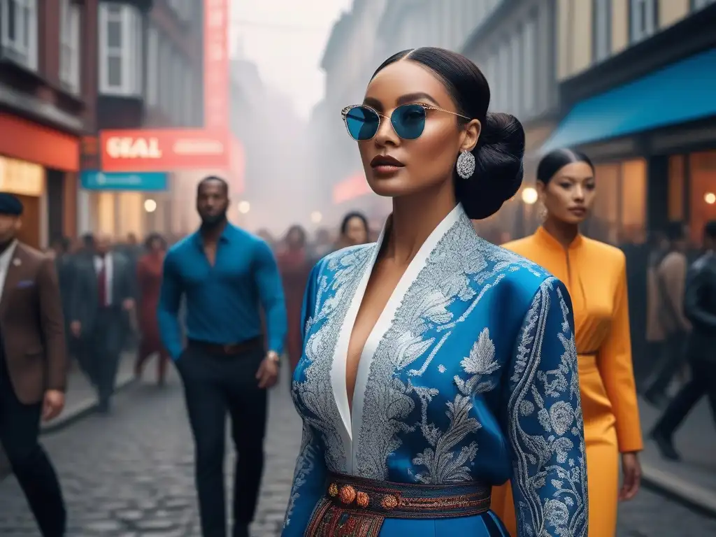 Moda inclusiva: diversidad cultural en la calle Una vibrante escena urbana con moda adaptativa global inclusiva diversa