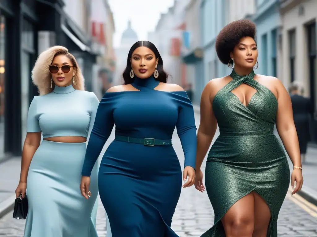 Moda inclusiva: Celebrando la diversidad en la ciudad Una vibrante escena urbana con moda inclusiva para todos los cuerpos