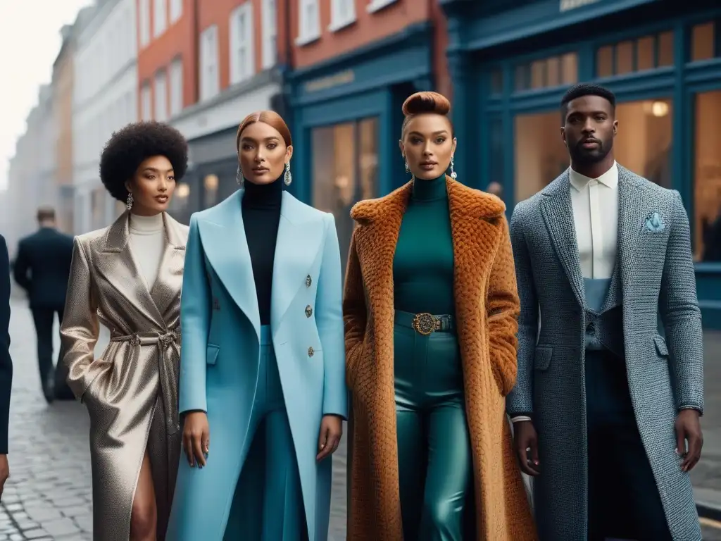 Moda inclusiva en la ciudad: diversidad, estilo y confianza Una vibrante imagen de diversidad y moda inclusiva nicho en una bulliciosa calle de la ciudad