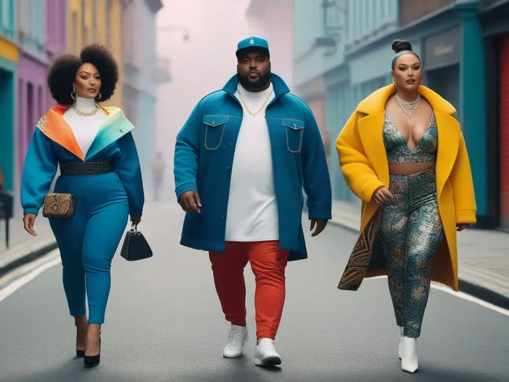 Desfile urbano: diversidad y estilo en la ciudad Una vibrante mezcla de estilos y personalidades en la moda inclusiva para todos los cuerpos, reflejando la diversidad en la ciudad