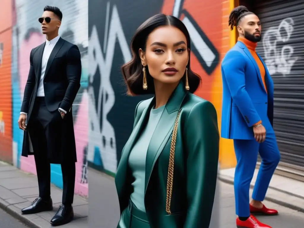 Collage de estilo personal: diversidad y color en la ciudad Una vibrante y moderna representación de moda de nicho inclusiva personalizada, donde diversas personas muestran su estilo único en la ciudad