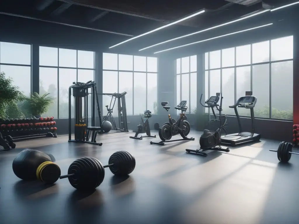 Clase de fitness inclusiva y motivadora en gimnasio moderno Un vibrante y motivador programa de fitness inclusivo y personalizado en un moderno gimnasio