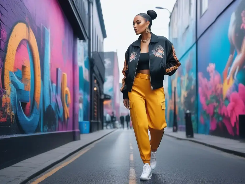 Desfile de moda urbana: diversidad y estilo en la ciudad Una vibrante multitud diversa camina con confianza por la bulliciosa calle de la ciudad, exhibiendo estilos de moda urbana para todos cuerpos